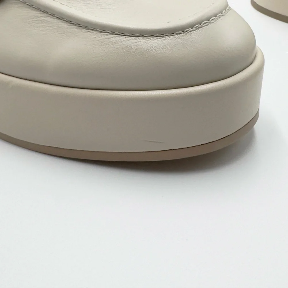 NEW Dolce Vita Yanni Platform Loafer Shoes Round Toe Women's Ivory Size US 7.5 - Picture 8 of 12